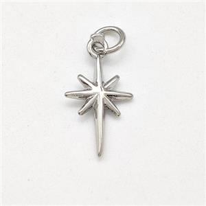 Copper Northstar Pendant Platinum Plated, approx 9-14mm [FD15683]