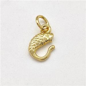 Copper Fish Pendant Gold Plated, approx 7-9mm [FD15690]