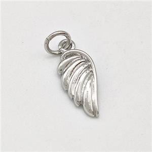 Copper Angel Wings Pendant Platinum Plated, approx 6-13mm [FD15707]