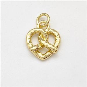 Copper Heart Pendnat Gold Plated, approx 11mm [FD15712]
