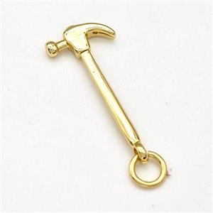 Copper Hammer Pendant Gold Plated, approx 10-20mm [FD15756]