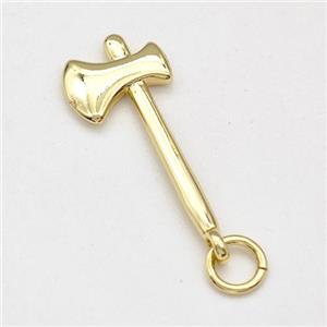 Axe Charms Copper Pendant Gold Plated, approx 10-20mm [FD15758]