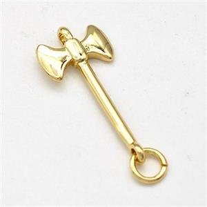 Axe Charms Copper Pendant Gold Plated, approx 11-20mm [FD15760]