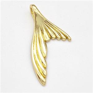 Copper Shark-tail Pendant Gold Plated, approx 16-30mm [FD15791]