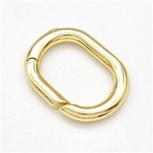 Copper Carabiner Clasp Gold Plated, approx 15-20mm [FD15904]