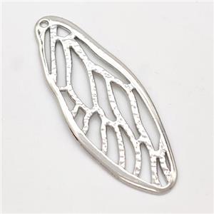 Cicada Wings Charms Copper Pendant Hammered Platinum Plated, approx 22-58mm [FD16275]