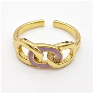 Copper Rings Enamel Gold Plated, approx 8-19mm, 18mm dia [FD16297]
