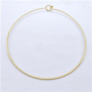 Copper Wire Collar Necklace Gold Plated, approx 2mm, 15cm dia [FD16369]