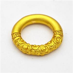 Copper Circle Connector Gold Plated, approx 19mm [FD17163]