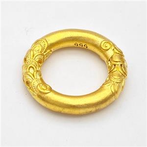 Copper Circle Connector Gold Plated, approx 20mm [FD17167]