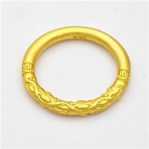Copper Circle Connector Matte Gold Plated, approx 21mm [FD17169]