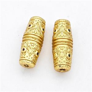 Copper Rice Beads Pave Zirconia Gold Plated, approx 6-16mm [FD17215]