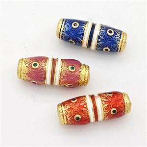 Copper Rice Beads Pave Zirconia Painted Gold Plated Mixed, approx 6-16mm [FD17220]