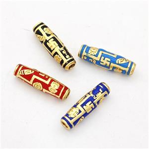 Copper Rice Beads Enamel Gold Plated Mixed, approx 4.5-15.5mm [FD17227]