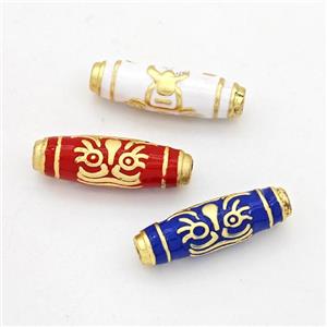 Copper Rice Beads Enamel Gold Plated Mixed, approx 6-20mm [FD17240-L]