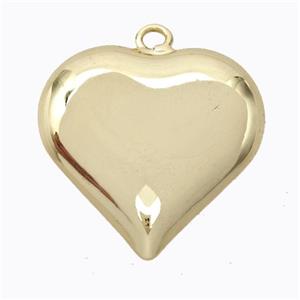 Copper Heart Pendant Hollow Gold Plated, approx 30mm [FD17358]