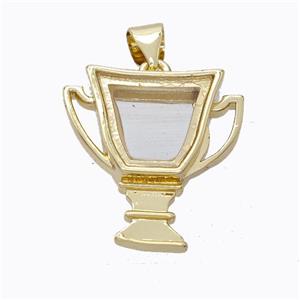 Copper Cup Locket Pendant Gold Plated, approx 18-20mm [FD17404]