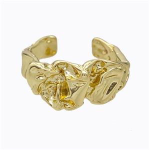 Copper Ring Gold Plated, approx 11mm, 18mm dia [FD17425]