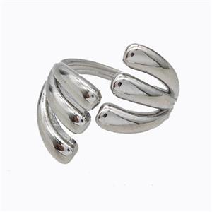 Copper Ring Platinum Plated, approx 13mm, 18mm dia [FD17433]