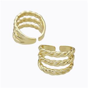 Copper Ring Gold Plated, approx 16mm, 18mm dia [FD17436]