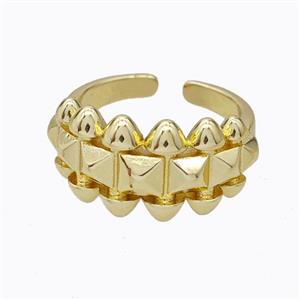 Copper Ring Gold Plated, approx 12mm, 18mm dia [FD17443]