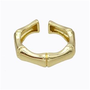 Copper Bamboo Rings Gold Plated, approx 5mm, 18mm dia [FD17452]