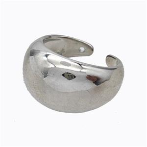 Copper Ring Platinum Plated, approx 14mm, 18mm dia [FD17467]