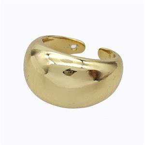 Copper Ring Gold Plated, approx 14mm, 18mm dia [FD17468]