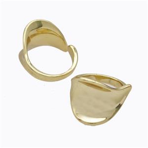 Copper Ring Gold Plated, approx 16-20mm, 18mm dia [FD17469]