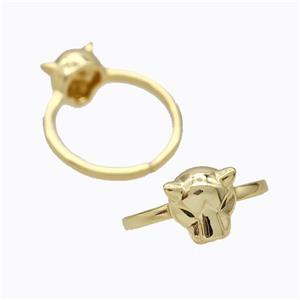 Copper Leopard Rings Gold Plated, approx 9mm, 18mm dia [FD17474]