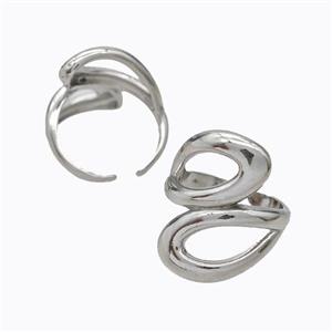 Copper Rings Platinum Plated, approx 12-20mm, 18mm dia [FD17478]