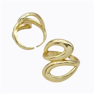 Copper Rings Gold Plated, approx 12-20mm, 18mm dia [FD17479]