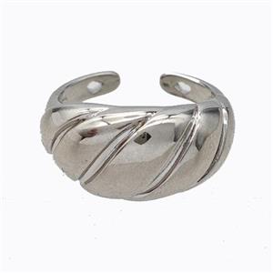 Copper Ring Platinum Plated, approx 11mm, 18mm dia [FD17487]