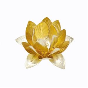 Copper Lotus Beads Flower Gold Plated, approx 30mm [FD17549]