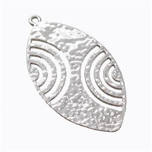 Copper Leaf Pendant Flat Platinum Plated, approx 28-46mm [FD17558]
