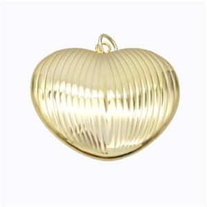 Copper Heart Pendant Gold Plated, approx 40mm [FD17561]