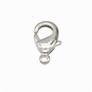 Copper Lobster Clasp Platinum Plated, approx 12mm [FD17773-12MM]
