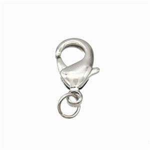 Copper Lobster Clasp Platinum Plated, approx 12mm [FD17777-12MM]