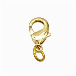 Copper Lobster Clasp Gold Plated, approx 12mm [FD17778-12MM]