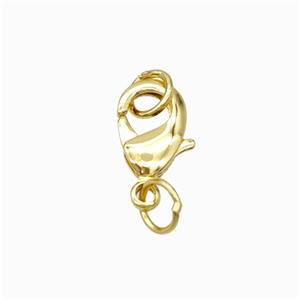 Copper Lobster Clasp Gold Plated, approx 10mm [FD17782-10MM]