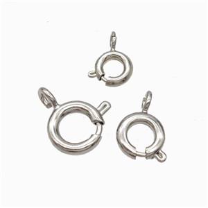 Copper Clasp Platinum Plated, approx 9mm [FD17785-9MM]
