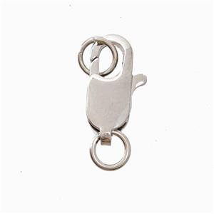 Copper Clasp Platinum Plated, approx 4.5x12mm [FD17789-12MM]