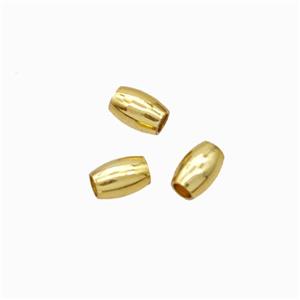 Copper Rice Beads Gold Plated, approx 2.5-4mm [FD17873]