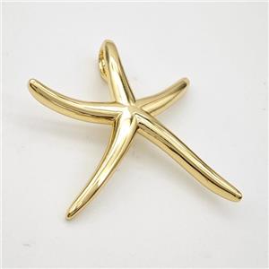 Copper Starfish Pendant Gold Plated, approx 35mm [FD18004]