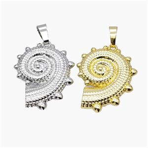 Spiral Shell Charms Copper Pendant Mixed, approx 23-30mm [FD18049]