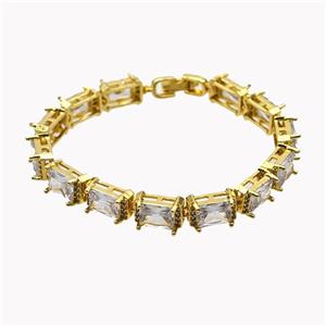 Copper Bracelet Pave Crystal Glass Gold Plated, approx 7-11mm [FD18153]