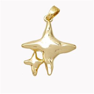 Copper Northstar Pendant Gold Plated, approx 20mm [FD18189]