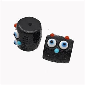 Black Resin Monster Beads, approx 13mm [FD18305]