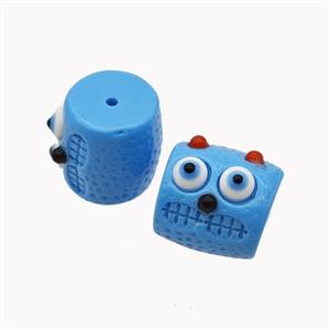 Blue Resin Monster Beads, approx 13mm [FD18312]