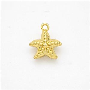 Copper Starfish Pendant Gold Plated, approx 9mm [FD18386]